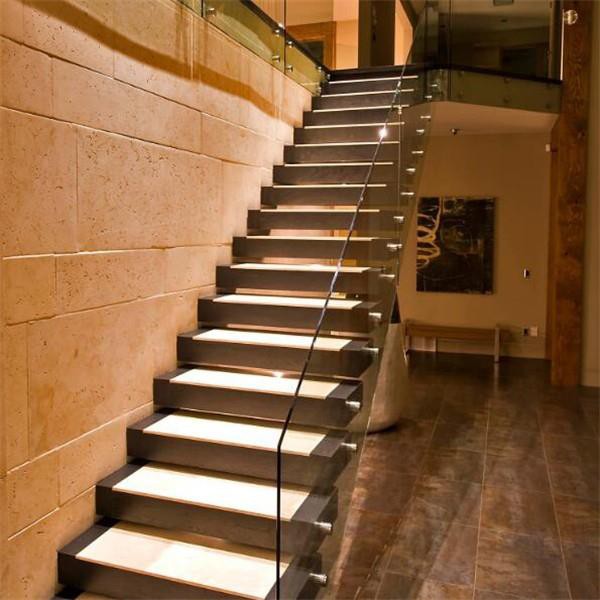 Floating Stairs With Glass Railing