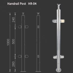 درابزين الدرج الزجاجي