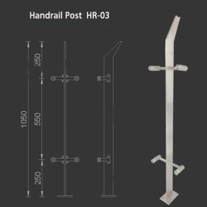 درابزين زجاجي من الستانلس ستيل